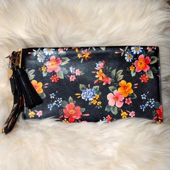 Unbranded Floral Wristlet Hand Bag - Picture 1 of 9